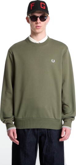 Fred Perry Crew Neck Sweatshirt Khaki green S