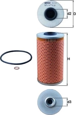 Oljefilter KNECHT OX 103D