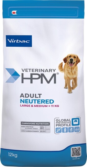 Virbac Tørrfôr Veterinary Adult Hpm Dog Neutered Large & Medium 12 kg Virbac Tørrfôr Veterinary Adult Hpm Dog Neutered Large & Medium 12 kg