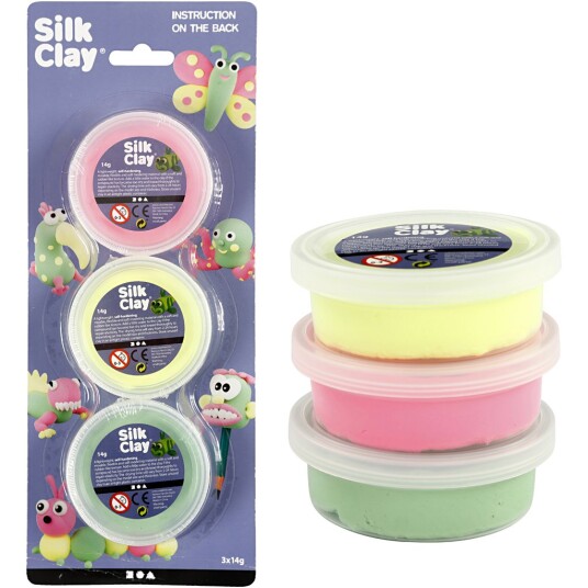 Creativ Company Silk Clay 3 x 14 gr. Neon
