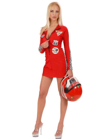 Heit Racing Babe Kostyme Strl M Heit Racing Babe Kostyme Strl M