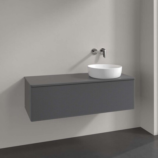 Villeroy & Boch Antao Servantskap med 1 skuff 120x50x36 cm u/lys Antrasitt Matt
