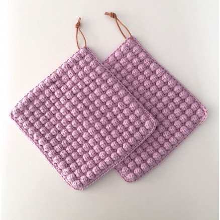 Rito Krea Grytelapper med bobler av Rito Krea Grytelapper Hekleoppskrift 18x18cm Rito Krea Grytelapper med bobler av Rito Krea Grytelapper Hekleoppskrift 18x18cm
