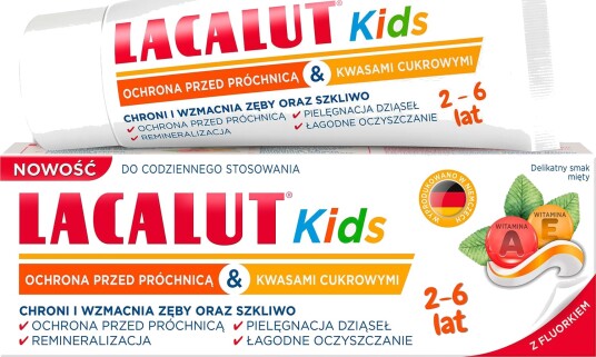 Xylitol Barnetannkrem LACALUT Kids Caries Acid Sugar Protection 55 ml