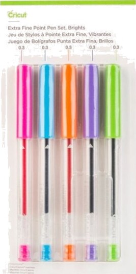 Cricut Brights - Kulepenn - Blå, Oransje, Fiolett, Rosa, Limettgrønn - 0.3 Mm - Ekstra Fin (En Pakke 5) Cricut Brights - Kulepenn - Blå, Oransje, Fiolett, Rosa, Limettgrønn - 0.3 Mm - Ekstra Fin (En Pakke 5)