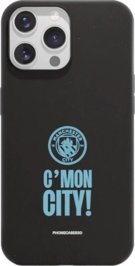 Phonecases3D iPhone 14 Pro Man City komposterbart deksel, svart