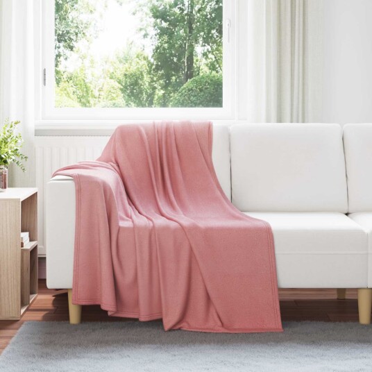 vidaXL Kastepledd 24 pcs Rosa 170 x 130 cm Fleece