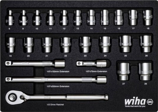 Wiha 44740 Topnøgleindsats-Sæt 1/2 395 Mm