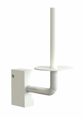 Frost Quadra reservepapirholder, hvit