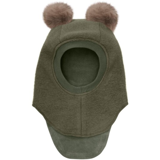 HUTTEliHUT Balaclava Wool Alpaca Pompoms – Beetle 4 6år