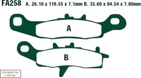 Bremseklosser EBC Brakes FA258TT