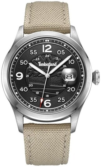 Timberland Herreklokke TDWGN2237506 Cornwall Sort/Lær Ø42 mm Timberland Herreklokke TDWGN2237506 Cornwall Sort/Lær Ø42 mm