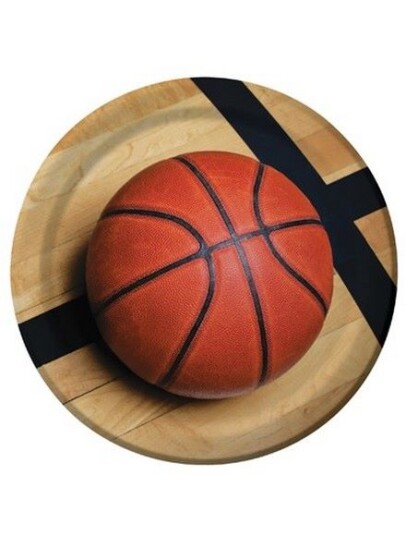 Papptallerken Basketball 22cm Pk/8 