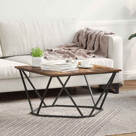 Kaffebord Røkt Eik 80x80x45 cm Konstruert Tre