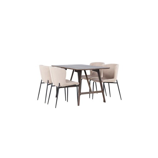 Spisegruppe Venture Home Kaseidon med 4 stk Modesto Stoler