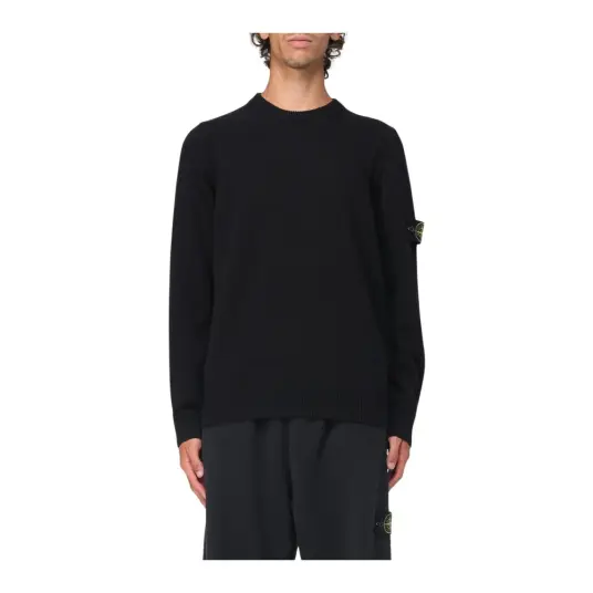 Stone Island Herre Strikkevarer Svart L Stone Island Herre Strikkevarer Svart L