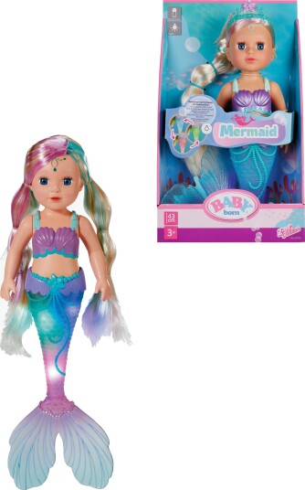 BABY born Havfrue med Selvlysende Finne 43 cm BABY born Havfrue med Selvlysende Finne 43 cm