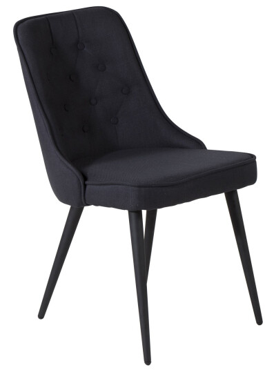 Venture Design Velvet deluxe spise stol Svart Textil/svart Svart
