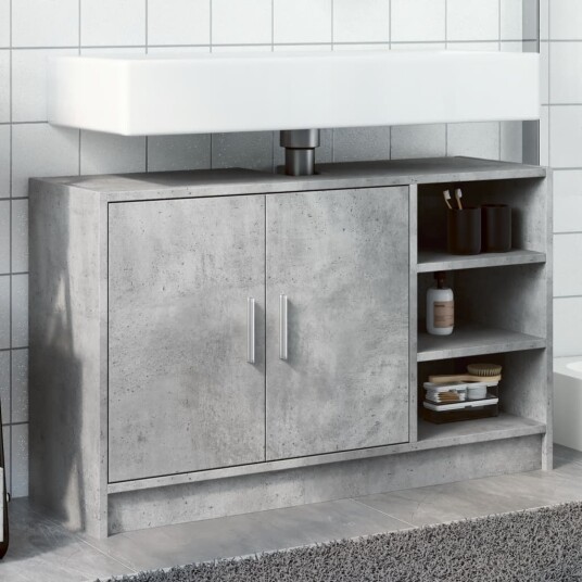 Servantskap betonggrå 90x29x55 cm konstruert tre 8721102815478