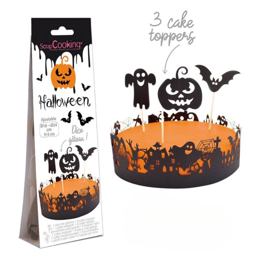 Scrapcooking Kakewrapper Og 3 Kaketopper Til Halloween 