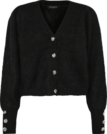 Bruuns Bazaar Syringabrushedbbkrista Knit Cardiga Black S
