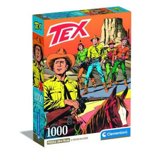 Clementoni Compact Puslespill 1000 Brikker Tex