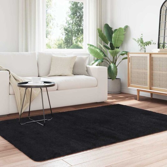 Flossteppe med lang luv NAVARRA svart 130x200 cm polyester 8721158558169 Flossteppe med lang luv NAVARRA svart 130x200 cm polyester 8721158558169