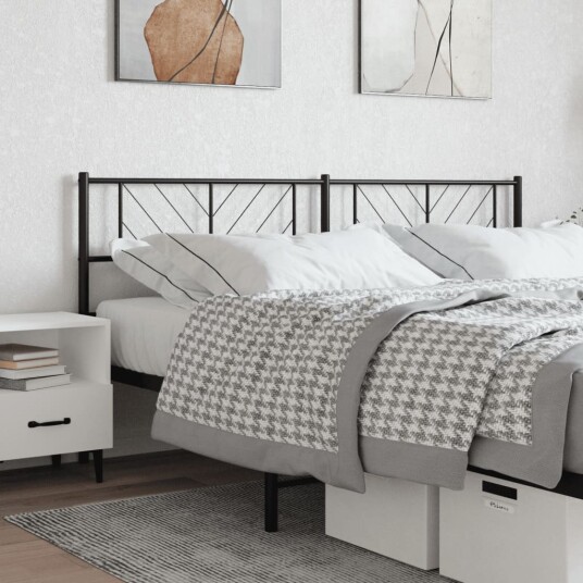 Sengegavl i metall svart 193 cm 8721012189959