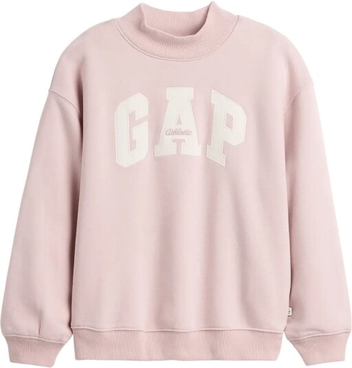 GAP Kids Vintagesoft Oversized Mockneck Logo Sweatshirt Pink 128/134 GAP Kids Vintagesoft Oversized Mockneck Logo Sweatshirt Pink 128/134