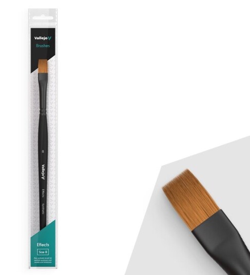 Vallejo Pensel - Flat Brush Synthetic 8 Vallejo Pensel - Flat Brush Synthetic 8