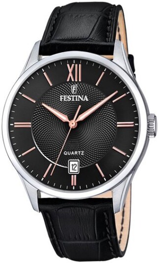 Festina Herreklokke F20426 6 Classic Sort/Lær Ø43 mm