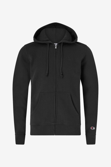 Champion Hettegenser Full Zip Hoodie Sweatshirt Svart Champion Hettegenser Full Zip Hoodie Sweatshirt Svart
