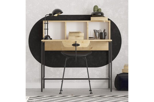 Jovra Skrivebord 60x100 cm Eik/Sort