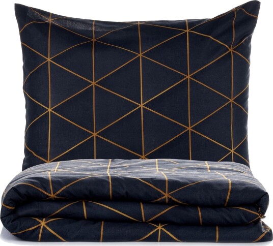 Branlor sengesett 240x220 cm Gull og Svart