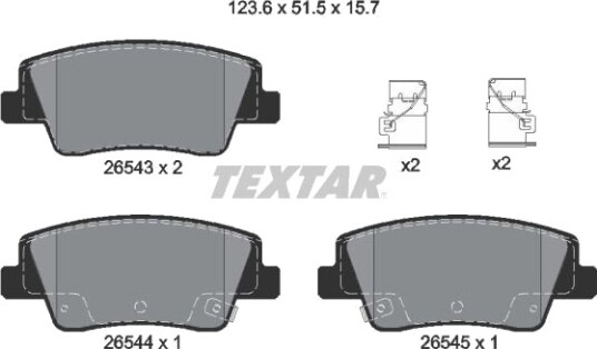 TEXTAR 2654301 Bremseklosser TEXTAR 2654301 Bremseklosser