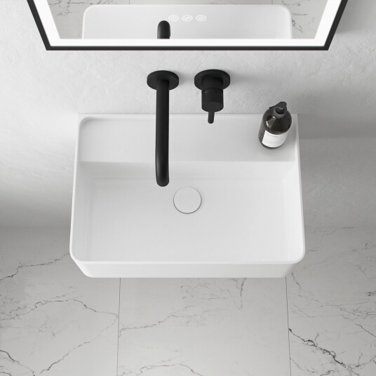 Pulcher Coco 50 Servant 50X35cm Matt Hvit SolidTec