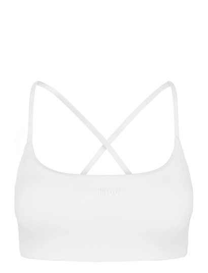 ICANIWILL Luxe Strappy Sports Bra W   WHITE SNOW   S