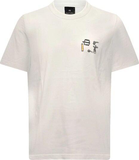 PS Paul Smith Mens Reg Fit T Shirt Bike Parts 02_OFF WHITE XS