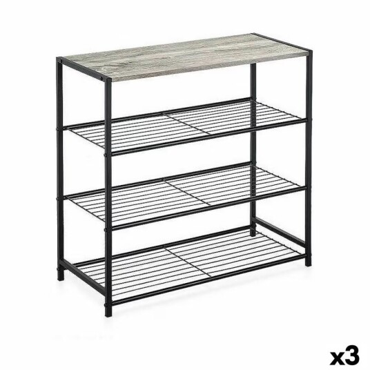 Hyller Confortime Svart Metall 60 x 30 x 63,5 cm 3 enheter