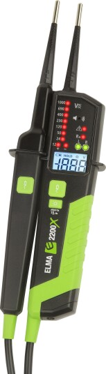 Elma Spenningstester 2200X Med Batteri Og Lommelykt
