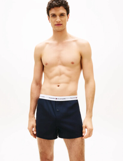 Tommy Hilfiger 2P Woven Boxer   Navy   S