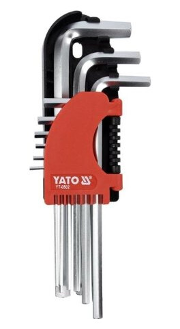 Yato Sekskantnøkler Sett Type L 2-10mm 9 Stk Håndverktøy YT-0502