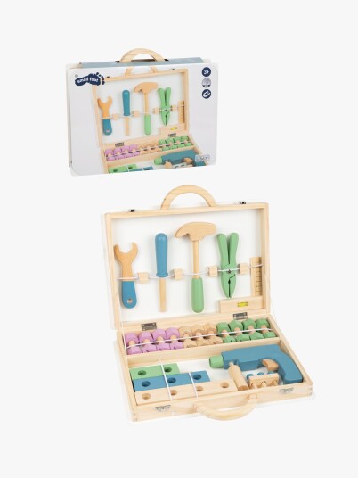 Small Foot Wooden Tool Case Nordic 43dlg.