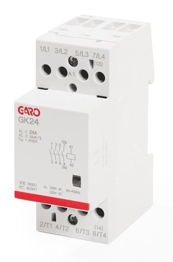 Garo GK24 4NO 230V ACDC Kontaktor 4 polet 25 A 4 lukket Elfordeling & strømforsyning