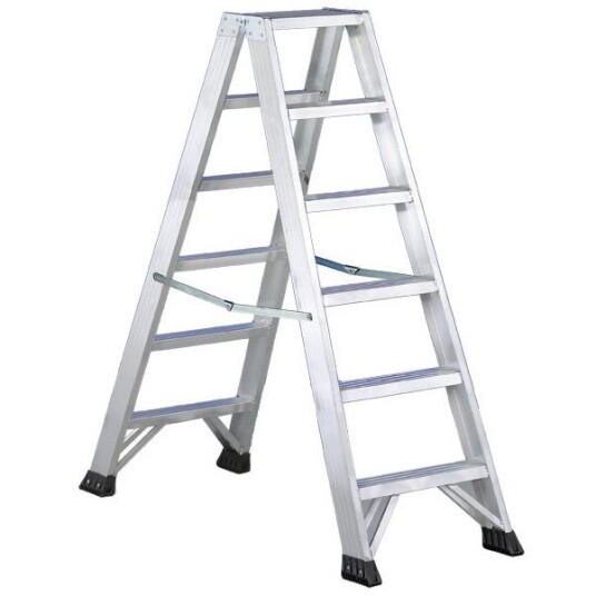 Alu Stigen Alu stigen P1 Dobbel Industritrapp 1,40 Alu Stigen Alu stigen P1 Dobbel Industritrapp 1,40