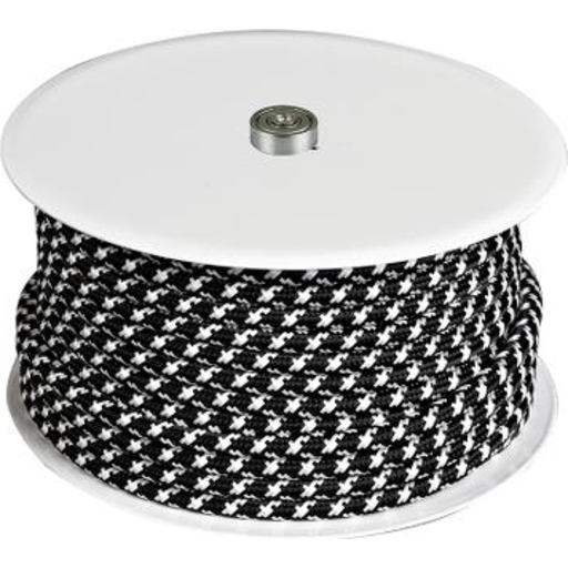 25 meter Halo Design stoffledning svart & hvit zigzag