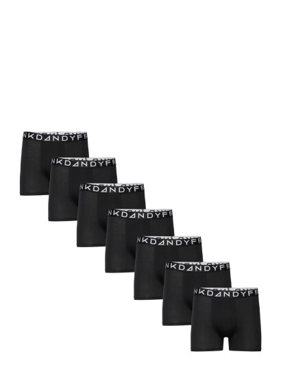 Frank Dandy 7-P Solid Tencel Boxer - Black - L