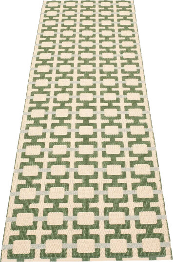 Pappelina Tom teppe Leaf/Cream/sage 70 x 240 cm