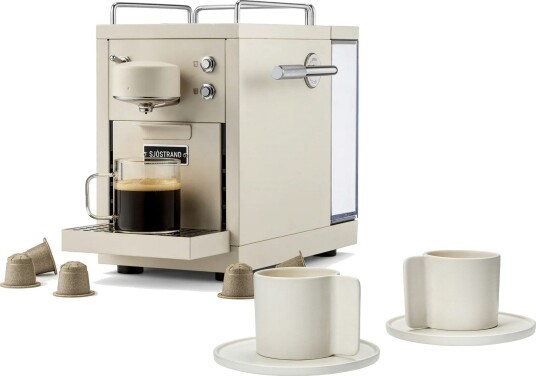 Original 2.0 Kapselmaskin & Lungo Kaffekopp 2-pk, Beige