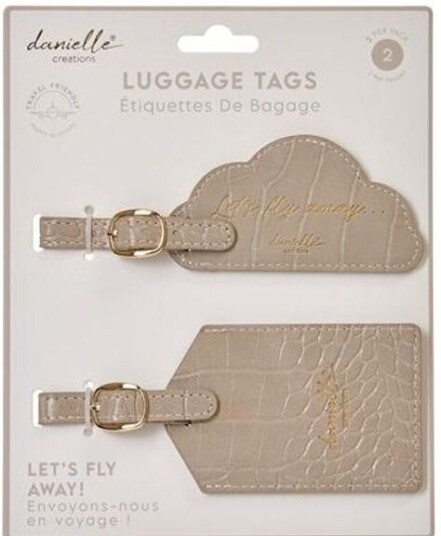 Danielle Creations Danielle Creation Bagasjemerker 2-Pk Beige